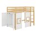 Harriet Bee Twin Size Wooden Loft Bed w/ Built-In Storage Wardrobe & Windows in Brown | Wayfair 7A429F77823744D9B1AA85B6A2F1CAC6