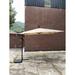 Arlmont & Co. Sharnay 98.4" x 98.4" Rectangular Lighted Cantilever Umbrella w/ Crank Lift Counter Weights Included in Brown | Wayfair