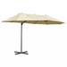 Arlmont & Co. Shawonna 172.8" Cantilever Umbrella w/ Crank Lift Counter Weights Included in White | 8.2 H x 172.8 W x 106.8 D in | Wayfair