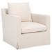 Armchair - Latitude Run® Kadidra Upholstered Swivel Armchair Linen/Fabric in Black/Brown/White | 33.5 H x 30 W x 37.5 D in | Wayfair