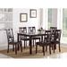 Red Barrel Studio® Modern Contemporary 7Pc Dining Set Espresso Finish Unique Eyelet Back 6X Side Chairs Cushion Seats Dining Room Furniture | Wayfair