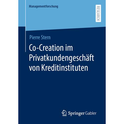 Co-Creation Im Privatkundengeschäft Von Kreditinstituten - Pierre Stern, Kartoniert (TB)