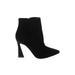 Nine West Boots: Black Solid Shoes - Women's Size 7 1/2 - Pointed Toe