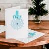 Snowflake,'Handcrafted Pair of Snowflake Christmas Greeting Cards'