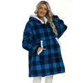 Pyjamas Vêtements d'intérieur Intérieur du quotidien Lit Spa Femme Polyester Chaud Mode Sport simple Pluche Arrêtez-vous manche longue Robe courte Automne Hiver Capuche Buffalo Plaid