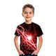 T-shirt Tee Enfants Garçon Graphic Manche Courte Col ras du cou Haut pour enfants Extérieur 3D effet Sportif Mode du quotidien Eté Rouge Vert 3-12 ans