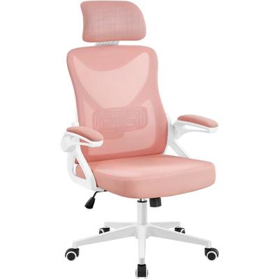 Yaheetech Bürostuhl Ergonomisch, Schreibtischstuhl mit Hochklappbaren Armlehnen, Drehstuhl mit Image