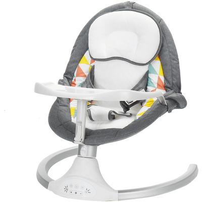 Elektrischer Liegestuhl Babyschaukel Hochstuhl 5 Geschwindigkeiten Bluetooth-Musik mit Esstisch +