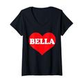 Damen Ich liebe Bella, ich liebe Bella Custom T-Shirt mit V-Ausschnitt