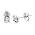 Vir Jewels 1/10 Cttw Stud Earrings For Women, Round Lab Grown Diamond Stud Earrings In .925 Sterling Silver, Prong Setting: 1/6" H x 1/6" W - Grey