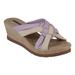 GC SHOES Caro Lavender Wedge Sandals - Purple - 8.5
