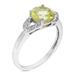 Vir Jewels 1.20 Cttw Lemon Quartz Ring .925 Sterling Silver With Rhodium Round Shape 7x5 MM - Grey - 7