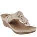 GC SHOES Narbone Natural Wedge Sandals - White - 9.5