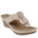 GC SHOES Narbone Natural Wedge Sandals - White - 6