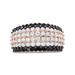 Haus of Brilliance 18K Rose Gold 2 1/5 Cttw Black and White Diamond 6 Row Band Ring (F-G and Black Color, VS1-VS2 Clarity) - Ring Size 7 - Gold - 7