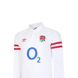 Umbro England Rugby Mens 22/23 Classic Long-Sleeved Home Jersey - White - L
