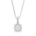 Vir Jewels 1/6 Cttw Diamond Pendant Necklace For Women, Lab Grown Diamond Round Pendant Necklace In .925 Sterling Silver With Chain, Size 1/2" - Grey