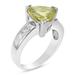 Vir Jewels 1 cttw Lemon Quartz Ring .925 Sterling Silver With Rhodium Trillion Shape 9 MM - Grey - 8