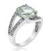 Vir Jewels 1.85 Cttw Green Amethyst Ring .925 Sterling Silver With Rhodium Oval 10x8 MM - Grey - 5