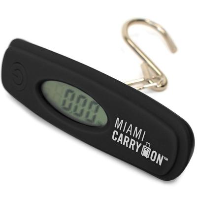 Miami CarryOn Digital Luggage Scale with Stainless Steel Hook - Black - STANDARD