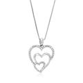Vir Jewels 1/20 Cttw Diamond Pendant Necklace For Women, Lab Grown Diamond Heart Pendant Necklace - Length: 22 MM, Width: 18 MM - Grey