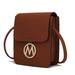 MKF Collection by Mia K Skylar Vegan Leather Womenâ€™s Crossbody Bag - Brown