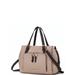 MKF Collection by Mia K Elise Vegan Leather Color-block Womenâ€™s Satchel Handbag - Brown