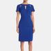 Shani FOCUS by SHANI - Keyhole Crepe Dress - Blue - 4