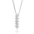 Vir Jewels 1/4 Cttw Diamond Pendant Necklace For Women, Lab Grown Diamond Drop Pendant Necklace In .925 Sterling Silver With Chain - Grey
