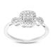 Vir Jewels 1/5 Cttw Diamond Engagement Ring For Women, Round Lab Grown Diamond Ring In 0.925 Sterling Silver, Prong Setting, Width 1/3" - Grey - 7