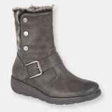 Cipriata Womens/Ladies Faux Fur Coralla Ankle Boots (Gray) - Grey - 9