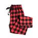 fabdog Red Buffalo Check Matching Human Pajamas - Red - L