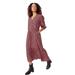 Maine Womens/Ladies Tiered Button Front Midi Dress - Red - 12