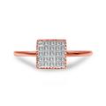 Haus of Brilliance 10K Rose Gold 1/3 Cttw Invisible Set Princess Cut Diamond Composite Square Shape Ring For Women - H-I color, I1-I2 clarity - Size 6 - Gold - 6