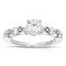 Vir Jewels 1.50 Cttw Round Lab Grown Diamond Engagement Ring 25 Stones 14K White Gold Prong Set 3/4 Inch - Grey - 7