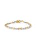 Haus of Brilliance 10K Two-Tone Gold 1/2 Cttw Diamond Alternating 3 Stone And X-Link 7" Bracelet - Gold - 7