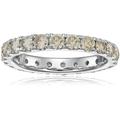 Vir Jewels 3 Cttw Champagne Diamond Eternity Ring For Women, Wedding Band In 14K White Gold - White - 6