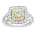 Vir Jewels 2 Cttw Diamond Wedding Engagement Ring Set 14K Two Tone Gold Bridal Set Cushion - Grey - 5