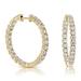 Vir Jewels 5 Cttw Diamond Inside Out Hoop Earrings 14K Yellow Gold Round Prong Set 1.50" - Gold