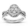 Vir Jewels 1/3 Cttw Wedding Engagement Ring Bridal Set, Round Lab Grown Diamond Ring For Women In .925 Sterling Silver, Prong Setting - Diamond: 69 - Grey - 8