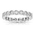 Vir Jewels 1.50 Cttw Diamond Eternity Ring For Women, Wedding Band In 14K White Gold Bezel Set, Size 5-9 - White - 6