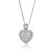 Vir Jewels 1/4 Cttw Diamond Pendant Necklace For Women, Lab Grown Diamond Heart Pendant Necklace - 15 mm H x 10 mm W - Grey