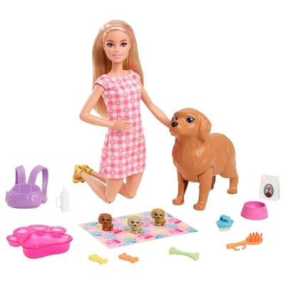 Mattel Barbie Doll Newborn Pups Playset