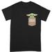 Star Wars: The Mandalorian Star Wars: The Mandalorian Unisex Adult Precious Cargo Baby Yoda T-Shirt - Blue - XL