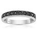 Vir Jewels 1/4 Cttw Black Diamond Ring Wedding Band With Milgrain .925 Sterling Silver - Grey - 9