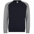 Awdis Awdis Mens Two Tone Cotton Rich Baseball Sweatshirt (Oxford Navy/Heather Grey) - Blue - S