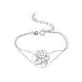Vir Jewels 1/20 cttw Diamond Charm Bracelet Brass With Rhodium Plating Circle Design - Grey