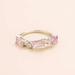 Juvetti Jewelry Forma Ring In Pink Sapphire And Diamond - White Gold - Pink - US 6