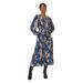 Principles Womens/Ladies Printed Wrap Long-Sleeved Dress - Blue/Brown - Blue - 10