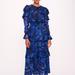 Marchesa Rosa Diantha Dress - Blue - Blue